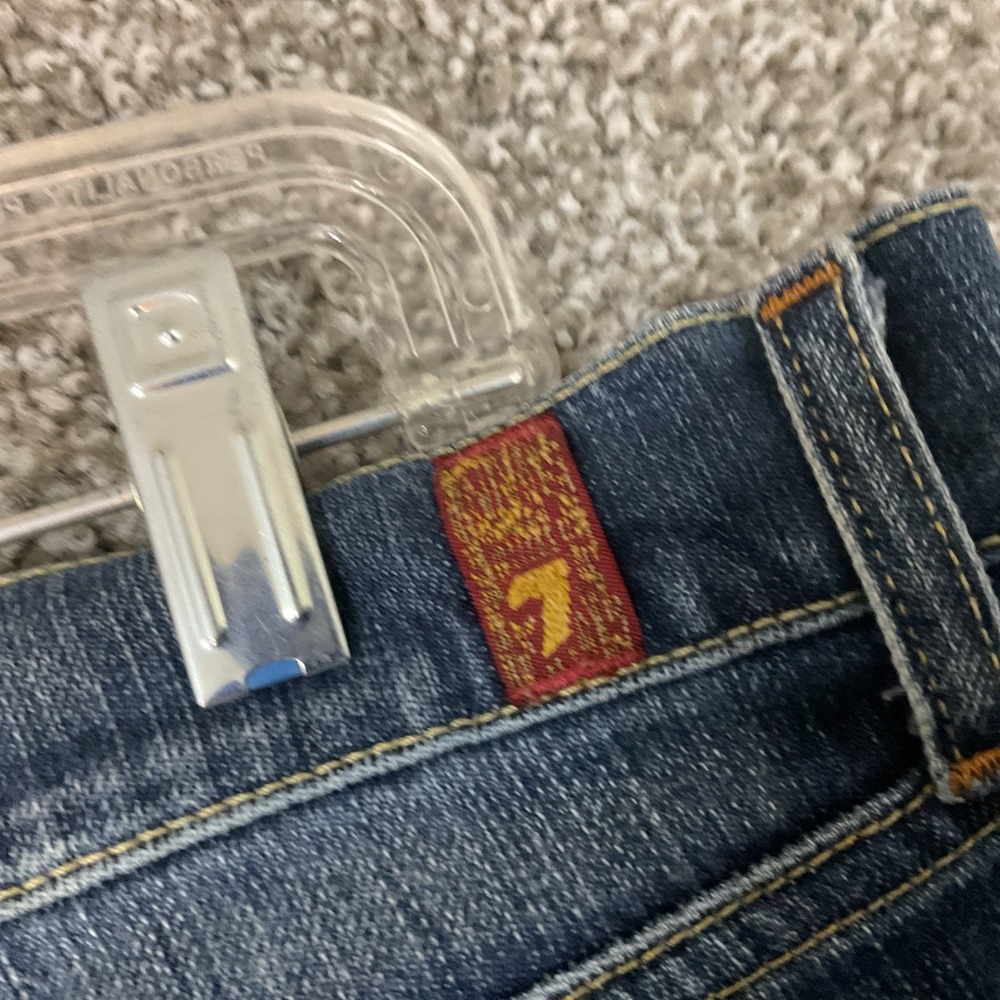 VTG Seven 7 For All Mankind Bootcut Western Rugged Jeans 32 x 26 Blue Dark Wash - Picture 4 of 16